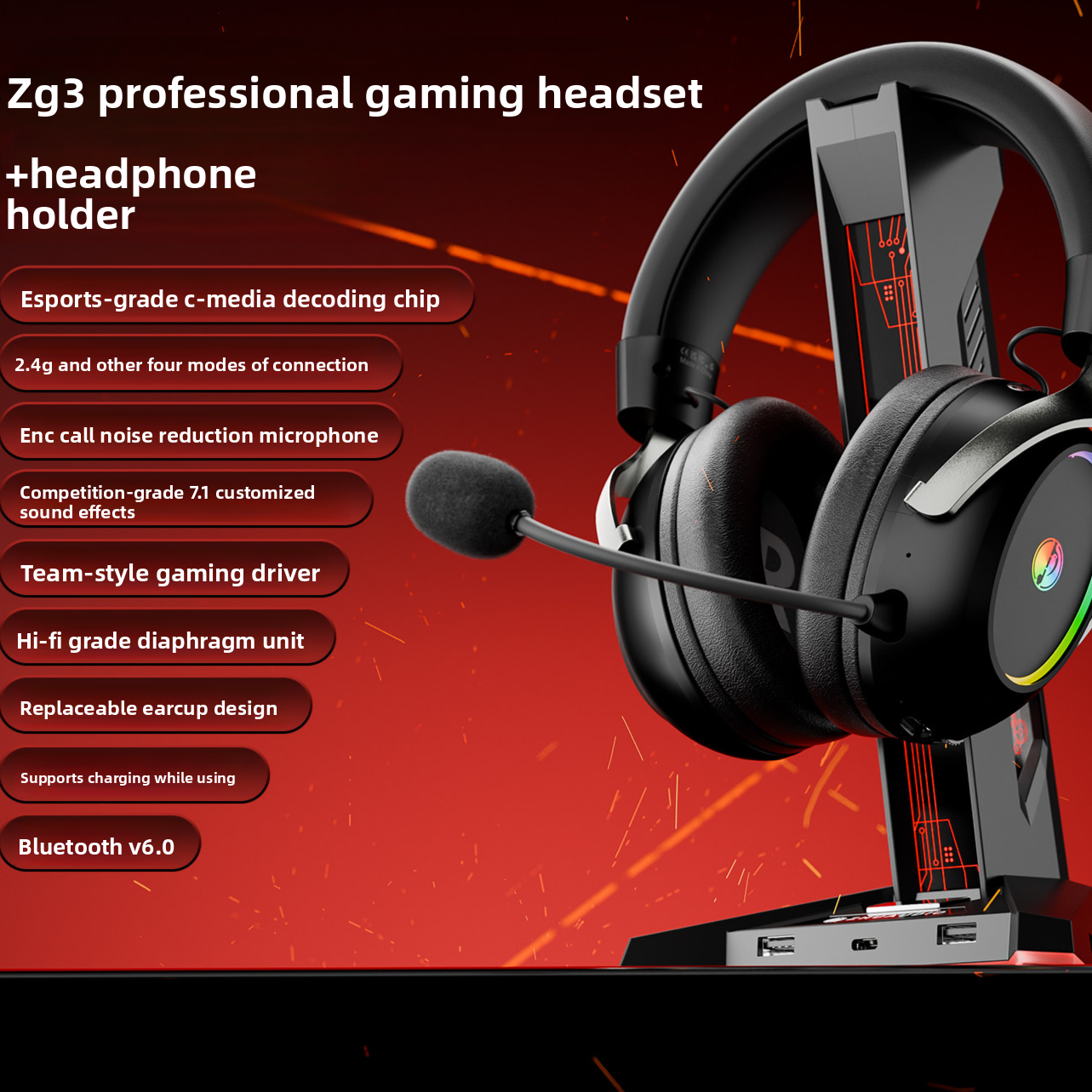 Zg3 E-Sports Gaming Headset – Pro Gaming Headphones with Mic 2026