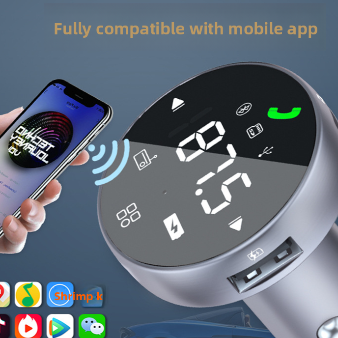 Car Bluetooth FM Transmitter with Touch Screen – MP3 Player Fast Charger 2026