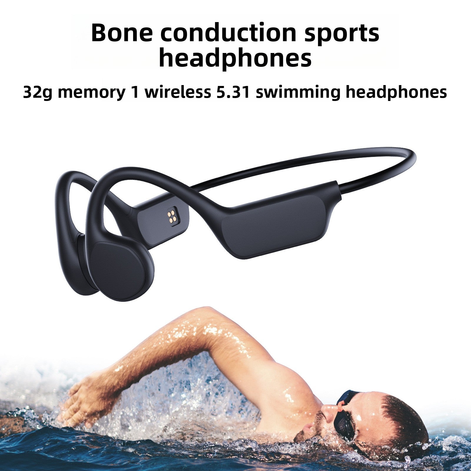 Wireless Bone Conduction Headphones – IPX Waterproof Open-Ear 2026