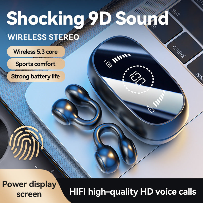 Ear Clip Bone Conduction Bluetooth Headphones – Open-Ear Clip-On 2026