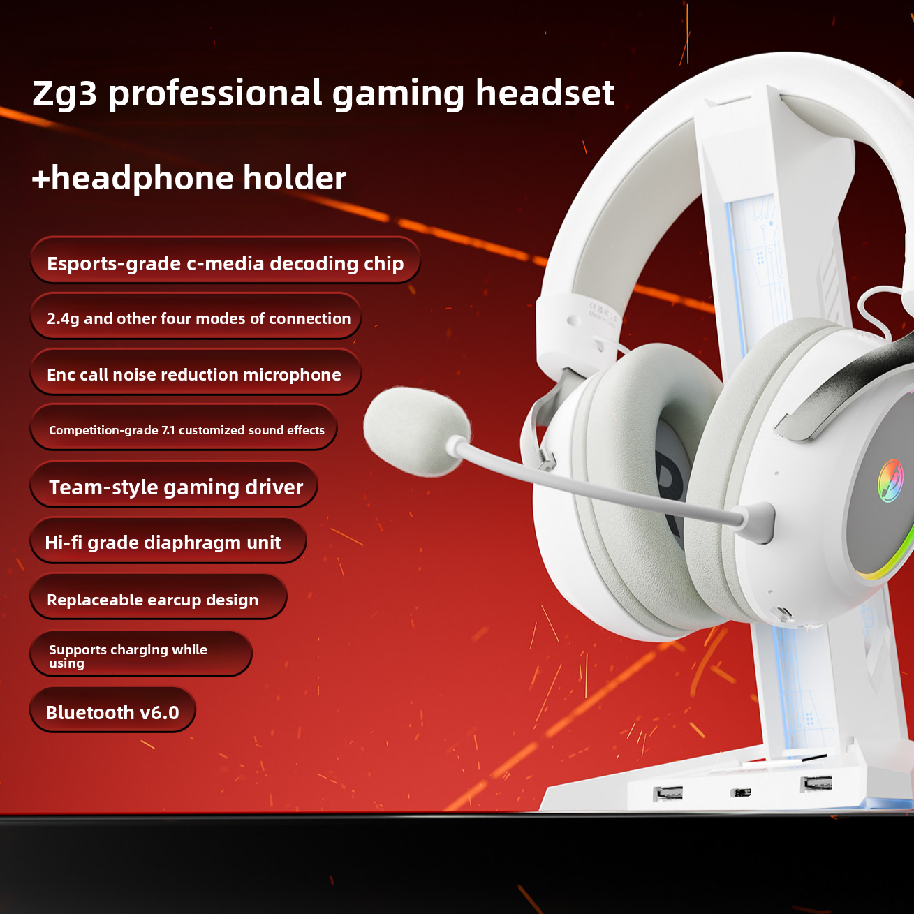 Zg3 E-Sports Gaming Headset – Pro Gaming Headphones with Mic 2026