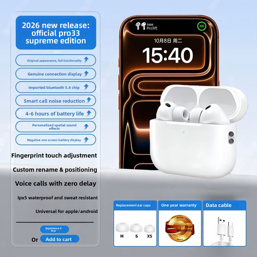 Wireless Bluetooth Earbuds Pro – Noise Cancelling True Wireless 2026