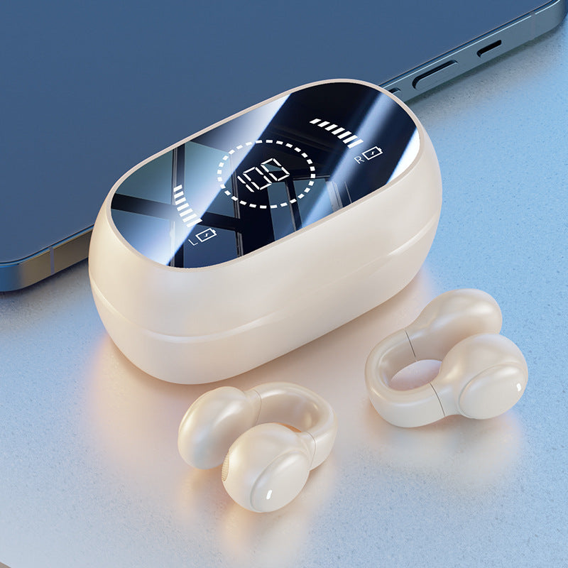 Ear Clip Bone Conduction Bluetooth Headphones – Open-Ear Clip-On 2026