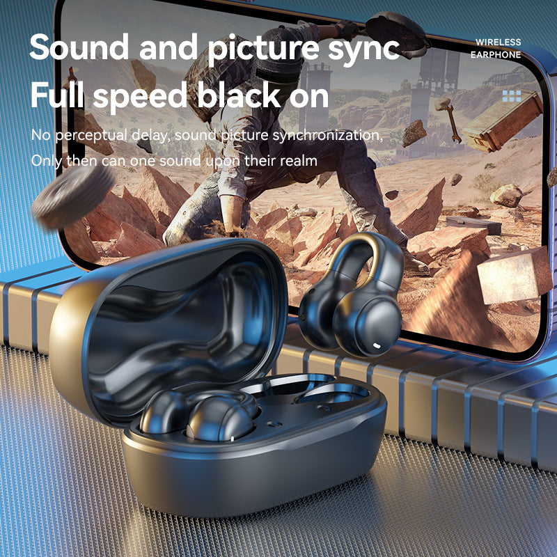 Ear Clip Bone Conduction Bluetooth Headphones – Open-Ear Clip-On 2026