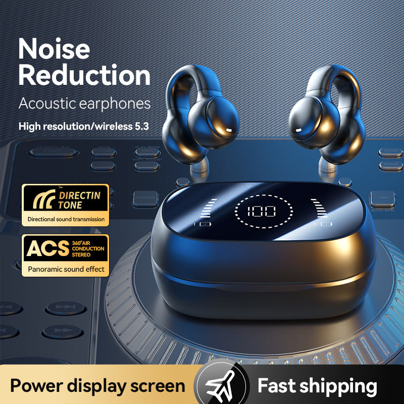 Ear Clip Bone Conduction Bluetooth Headphones – Open-Ear Clip-On 2026