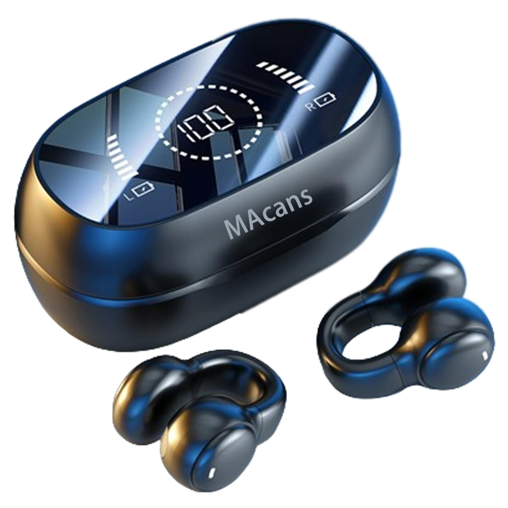 MAcnas Open Ear Clip Wireless Earbuds – Air Conduction LED Display 2026